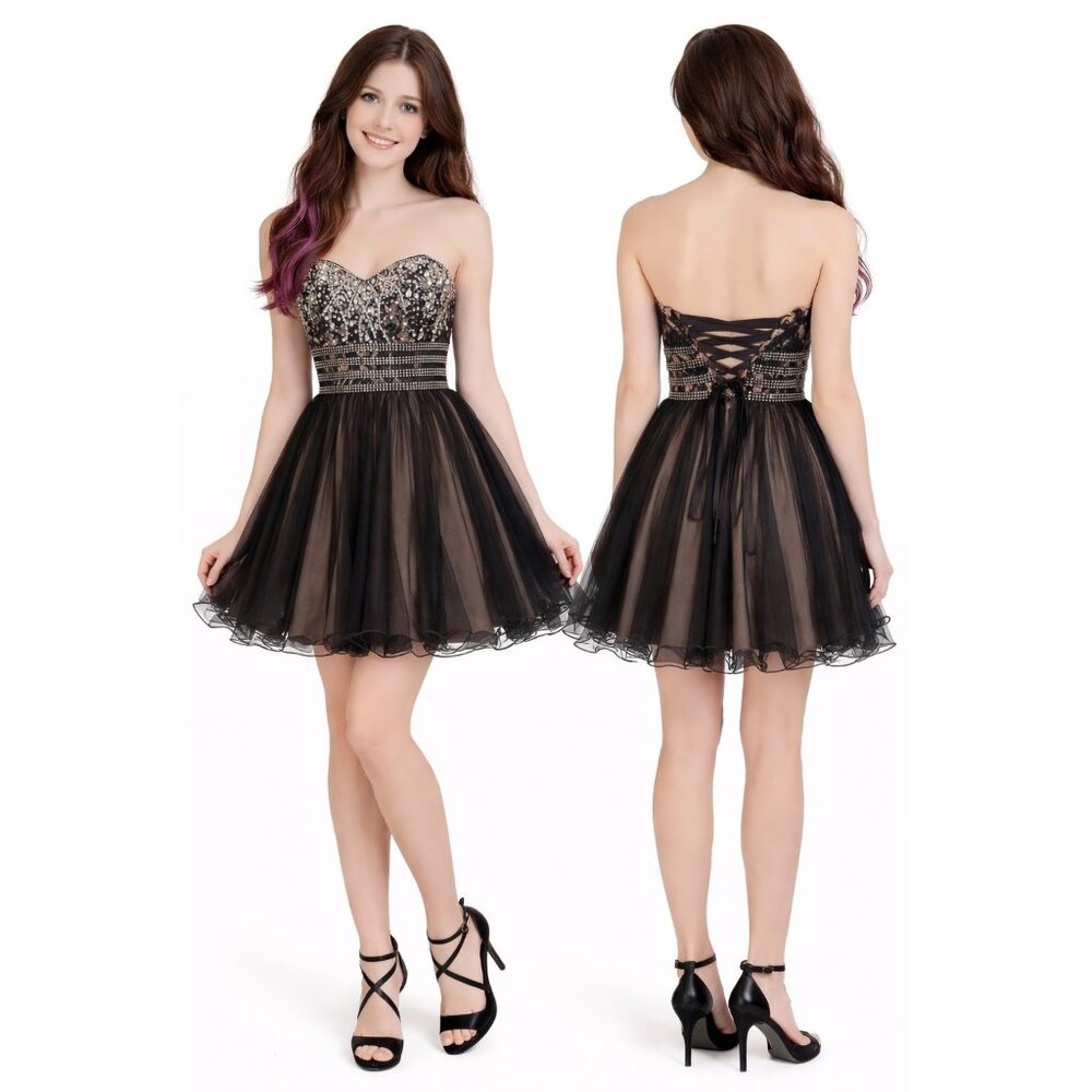 Blondie Nites Prom Strapless Dress Homecoming Dress Cocktail Dress Size 3